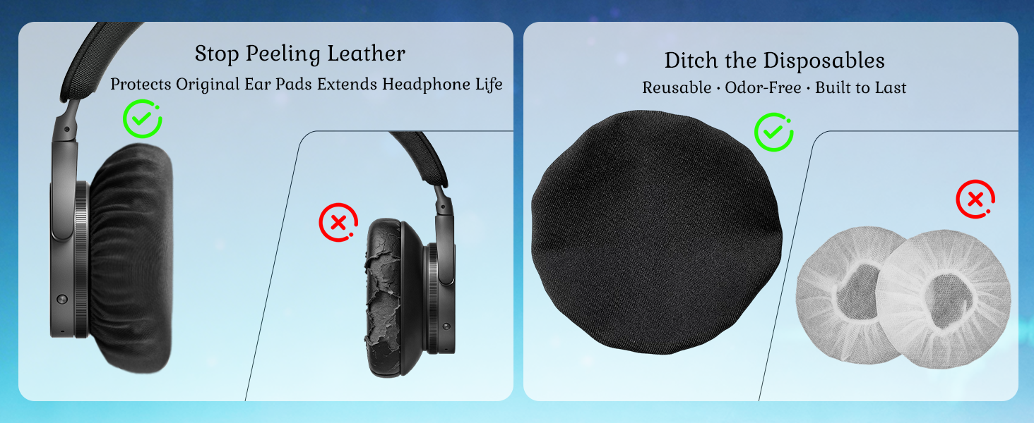 comfortable reusable headphone covers for ears