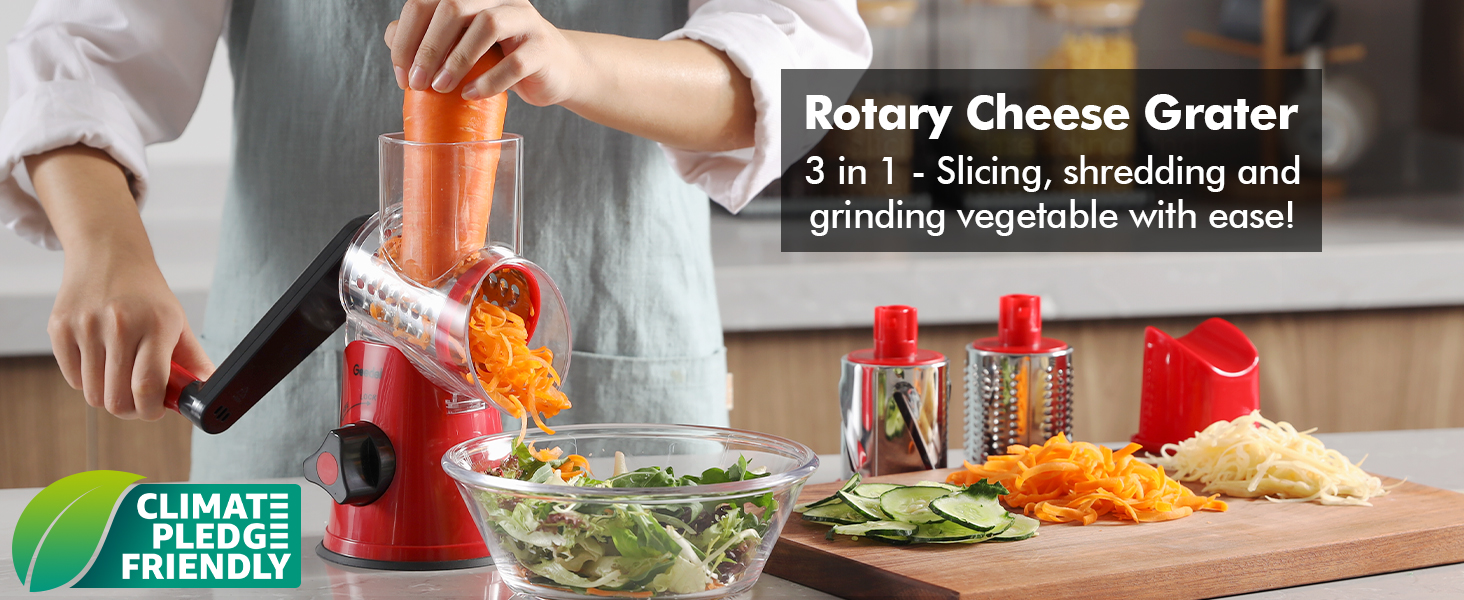 rotary cheese grater with handle cheese shredder vegetable grater for kitchen