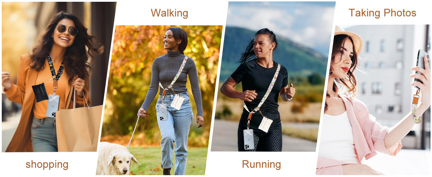 QIOFEARTH Clip and Go Strap for Phone with Wallet Crossbody