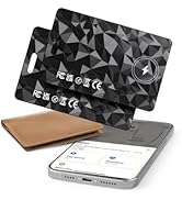 Bluetooth Tracker Card for Apple Find My (iOS Only), Rechargeable iPhone Smart Wallet Tracker Car...