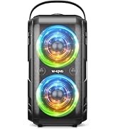 W-KING Bluetooth Speaker Wireless, (110W Peak)80W Party Large Portable Speakers Bluetooth Loud Bo...