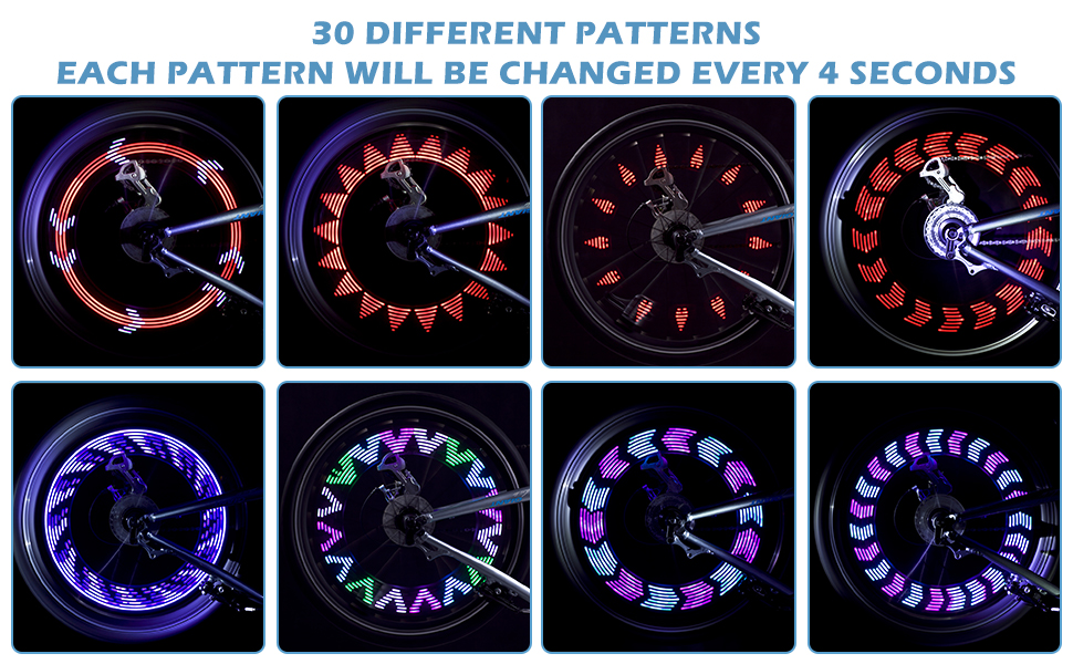 LED rechargeable bike spoke lights