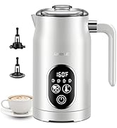 KIDISLE Milk Frother and Steamer 4 in 1, Milk Steamer with Auto Temperature Control, Warm &amp; Cold ...
