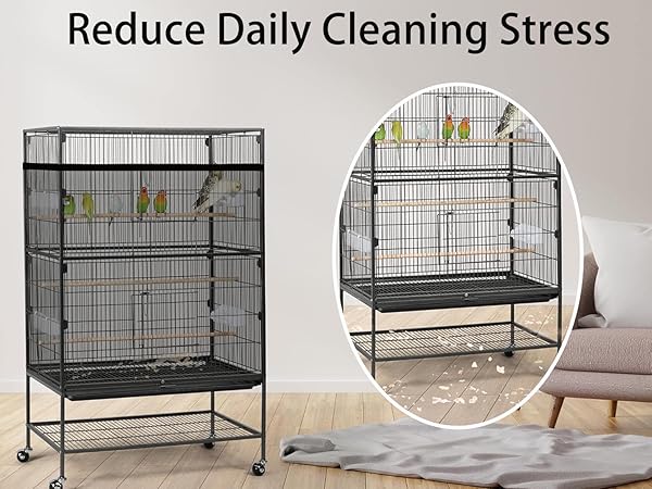 Large Bird Cage Seed Cather