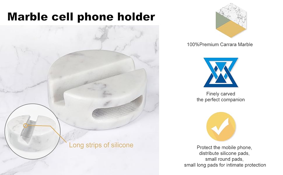 Marble phone holder assembly