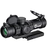 CVLIFE Compact Rifle Scope with Illuminated Reticle, Zero Reset, 4X Fixed Magnification Hunting R...