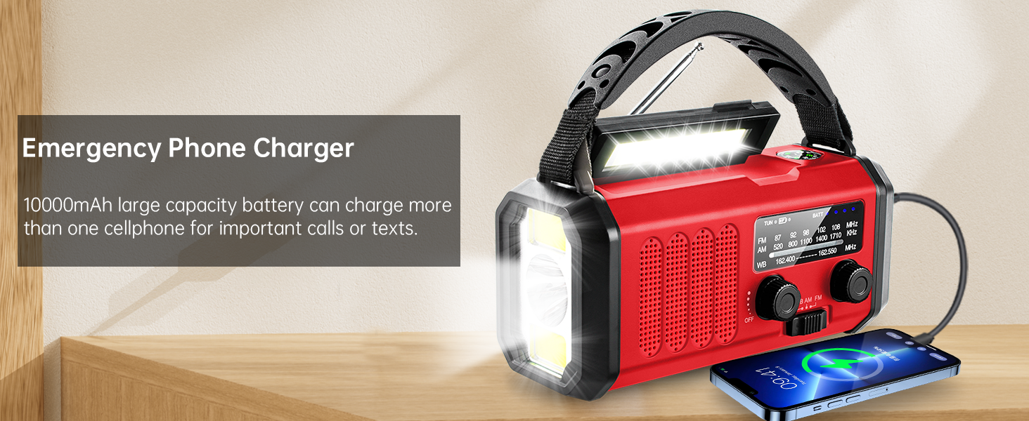 Emergency crank radio