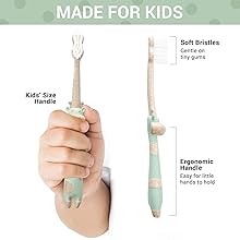 dinosaur toothbrush kids toddler dino holder natural giraffe non-toxic all-natural toothbrushes age