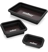 HORUSDY 3-Piece Magnetic Parts Tray Set, Tool Trays for Storage Organizer Screw, Bolts, Washers, ...