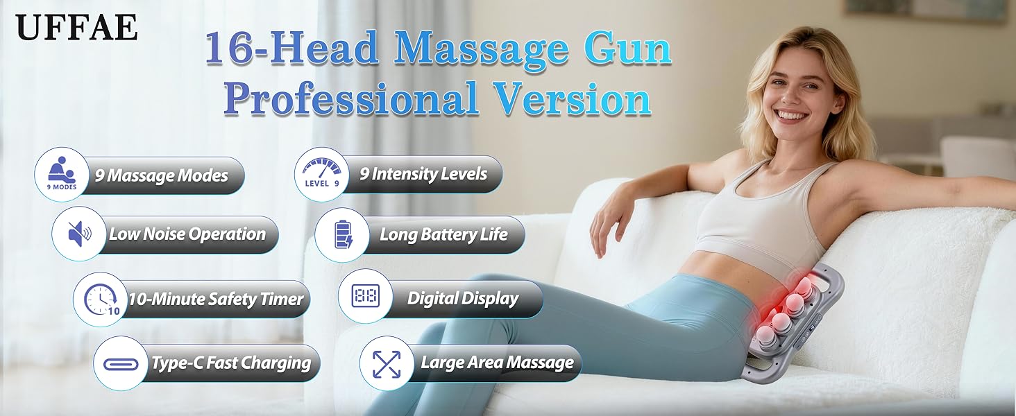 16-Head Massage Gun