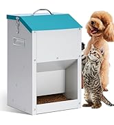 KHEARPSL Automatic Cat Feeder Outdoor 59cups/14L Automatic Dog Feeder Cat Food Dispenser with Sto...