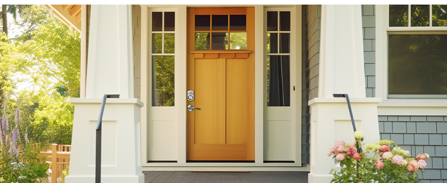 keyless entry door lock deadbolt with handle set