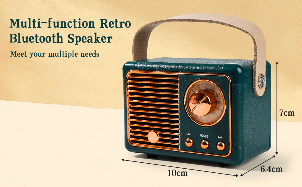 bluetooth speaker retro style -size