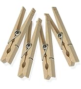 Honey-Can-Do DRY-01375 Wood Clothespins with Spring, 3.3-inches Length,Brown, 2 lbs, 50-Pack