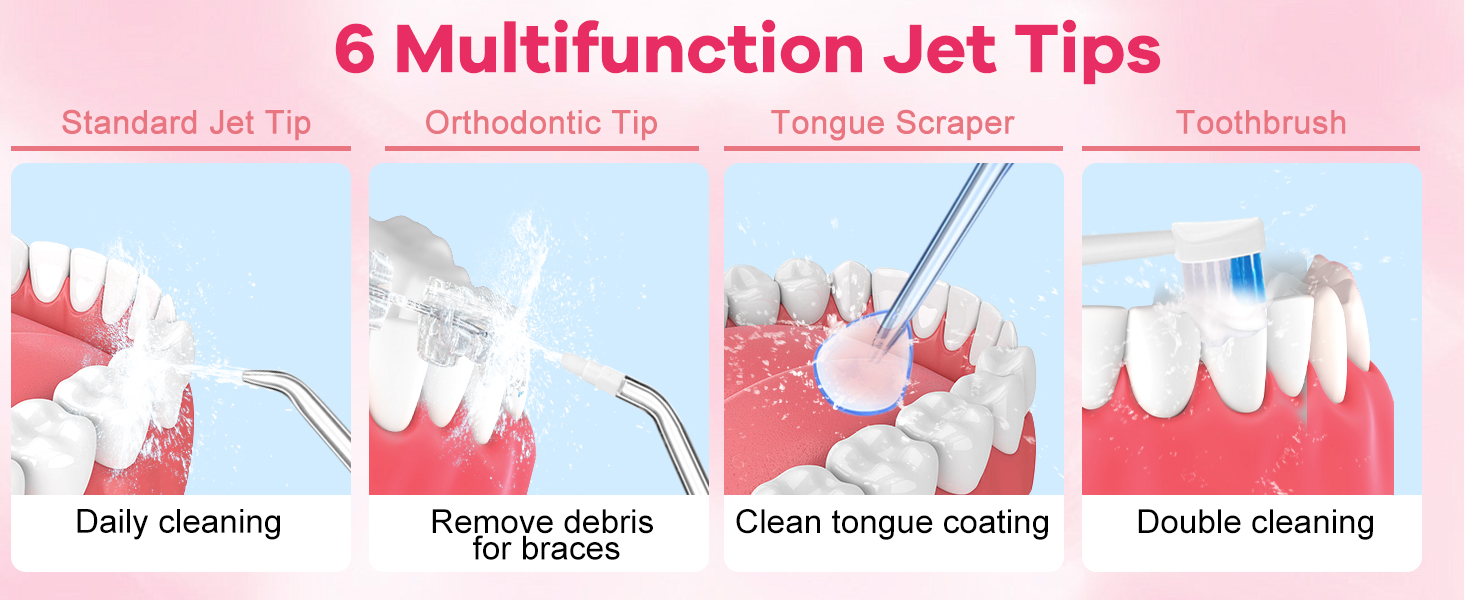limpiador de dientes con agua a presión