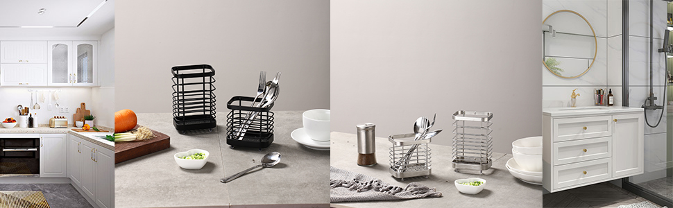 matte crocks rust proof square modern porta platos cup stone silver itensil dishdrainer shelf