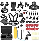 EMART 53 in 1 Gopro Hero 8 9 10 Camera Accessories Kit, Go Pro 2 3 4 5 7 Black Accessoires Packag...