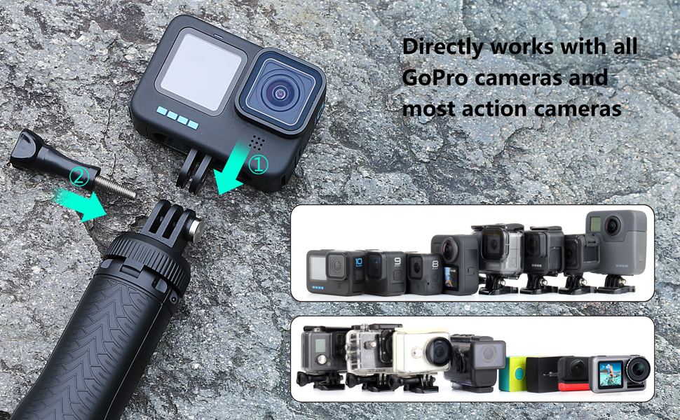 gopro waterproof selfie stick