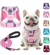 BEAUTYZOO Small Dog Harness and Leash Set,Step in No Chock No Pull Soft Mesh Dog Harnesses Reflec...