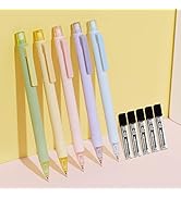 Kaco Mechanical Pencil Set, 5 Pieces Cute Pastel Pencils 0.5 mm with 5 Tube HB Lead Refills (5 Pi...