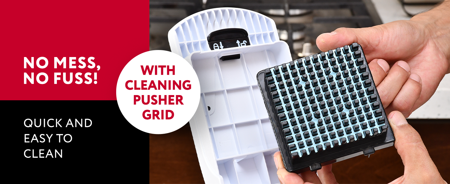 cleaning pusher grid