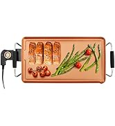 Holstein Housewares 16-Inch Electric Griddle, Healthy-Eco Non-stick Coating and Smokeless, Large ...