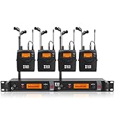 XTUGA RW2080 Wireless in Ear Monitor System 2 Channel 4 Bodypacks Mono in Ear Monitor Wireless 30...