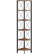 CHOEZON 6-Tier Corner Shelf, Corner Bookcase, 66.9" Tall Vertical Display Rack, Plant Stand, Open...