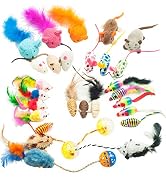 Fashion's Talk Mouse Cat Toys Mixed Bag 27 Assorted Mice Toy for Cats Kitten Catnip,Feather,Furry...