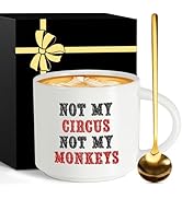 Monogrammed Ceramic Large Coffee Mug Tea Cup Women White Elephant Gifts Adult Christmas Santa Gag...