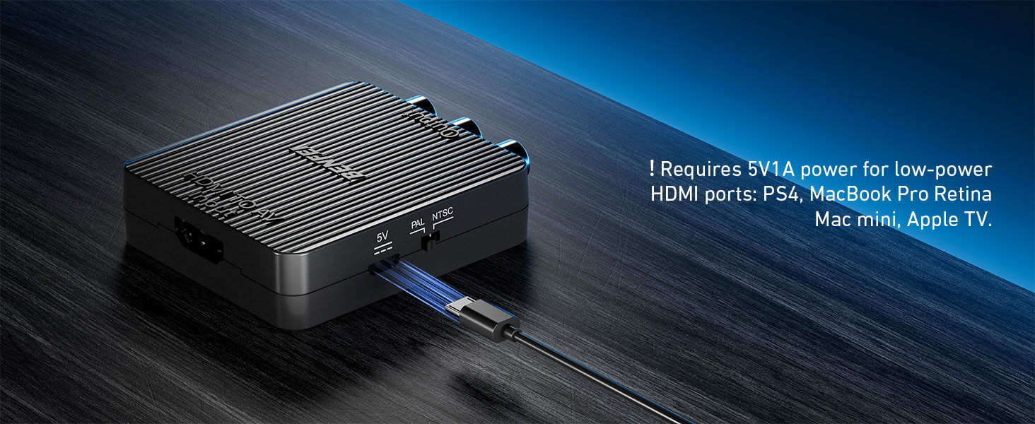BENFEI HDMI to RCA Adapter, 1080p HDMI to AV 3RCA CVBS Composite Video Audio Converter