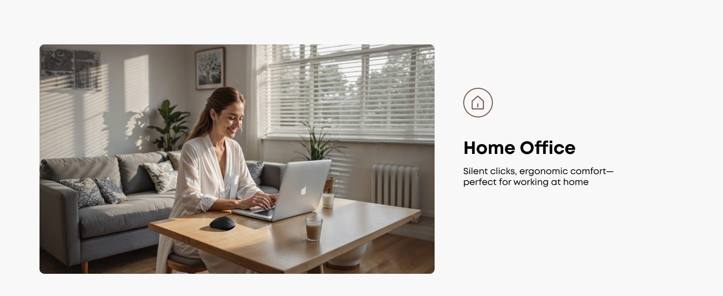 Wireless Ergonomic Mouse for Home Office