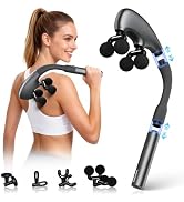 KingPavonini Multi-Head Detachable Massage Gun Deep Tissue with Extension Handle, Large Coverage ...