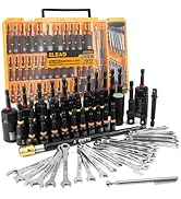 58-Piece Magnetic Impact Nut Driver Set, Metric &amp; SAE Mini Combination Wrench Set, Impact Socket ...