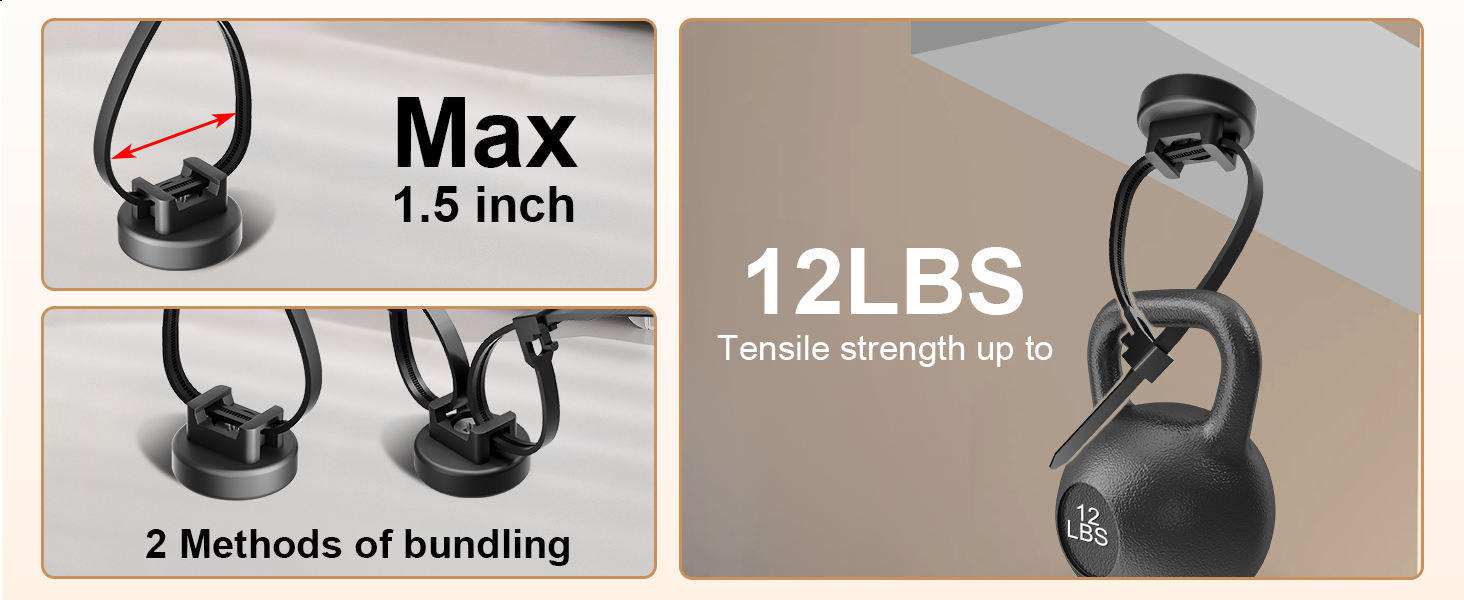 Magnet cable tie mounts kit