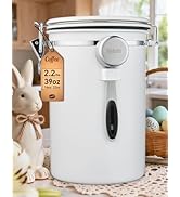 Veken Coffee Canister, 39OZ Large, Airtight Stainless Steel Food Storage Container for 2.2lbs Cof...