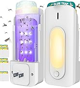 BUGAWAY Fruit Fly Trap for Indoors with 10 Refills, 2 in 1 Fly Trap Indoor with Night Light for H...
