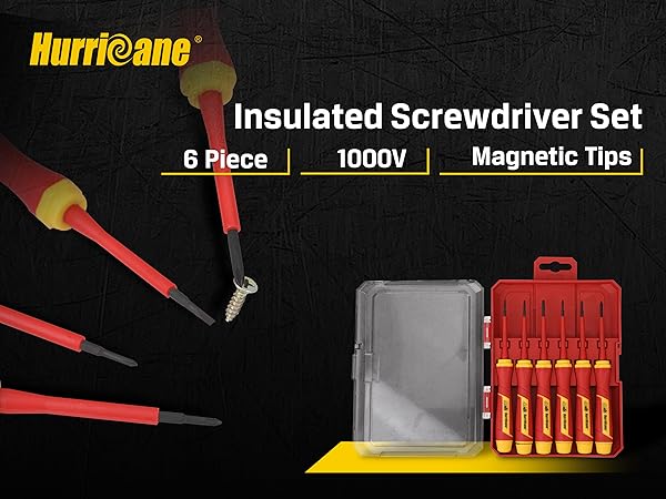 HURRICANE 6 Piece Insulated Precision Screwdriver Set