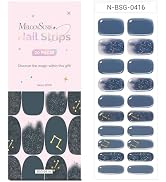 MelodySusie Semi Cured Gel Nail Strips -20 PCS Summer Gel Nail Stickers, Gel Nail Wraps - UV Ligh...
