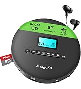 MangoKit Portable CD Player for Car with Bluetooth, MP3 Playback, Headphones – Personal CD Player...