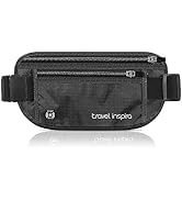 travel inspira Travel Money Belt with Slim Anti-Theft RFID Blocking Passport Holder for Travel Co...