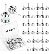GOOLADA 30 Sets Magnetic Tacks, Silver Magnetic Push Pins, Flat Thumbtacks for Hanging, Poster Ha...