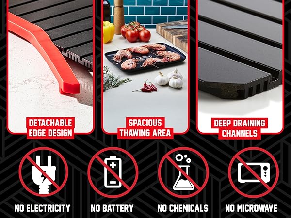 defrosting tray thawing plate frozen foods magic magical quick large trays thawer dethawing premium