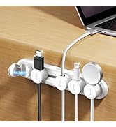 5-in-1 Magnetic Cord Organizer JOYROOM Cable Clips[Adjustable Sliding Track] Under Desk Adhesive ...
