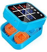 Focfundier Rechargeable Tic Tac Toe Game Box, Upgraded 5 Fun Brain and Memory Games, Compact Hand...