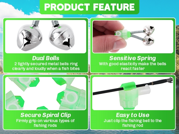Fish Bite Bait Alarm Bell for Rods