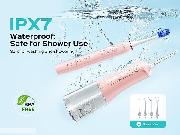 electric toothbrush with water flosser