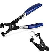 WORKPRO Hose Clamp Pliers, Hose Clamp Tool with Swivel Flat Band for Removal and Installation of ...