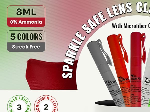 lens spray for eyeglasses, glasses cleaner spray and cloth, eyeglass cleaner kit, eye glass cleaner