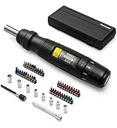 GROWNEER 1/4'' Drive Torque Wrench Screwdriver, 10-70 In-lb Inch Pound Torque Screwdriver Electri...
